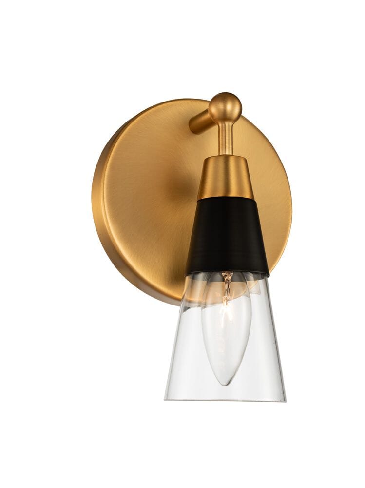 Ponti Bathroom Vanity Light in Matte Black with New Bra