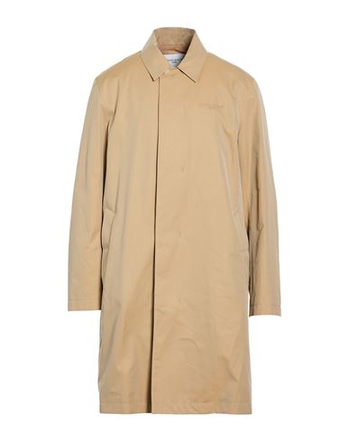 Maison Kitsuné Man Overcoat & Trench Coat Beige Size M Cotton