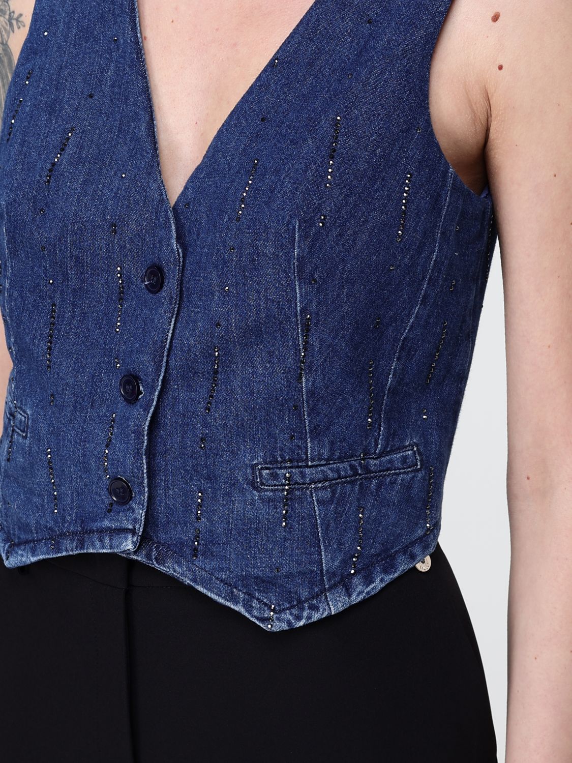 Waistcoat Woman color Denim