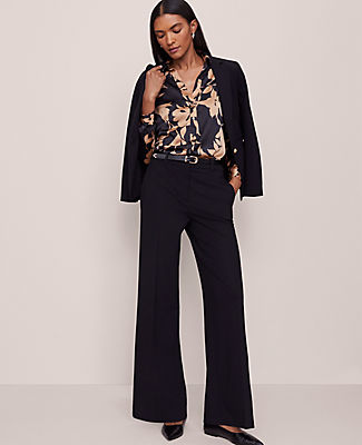 Ann Taylor The Petite Wide-Leg Pant in Ponte
