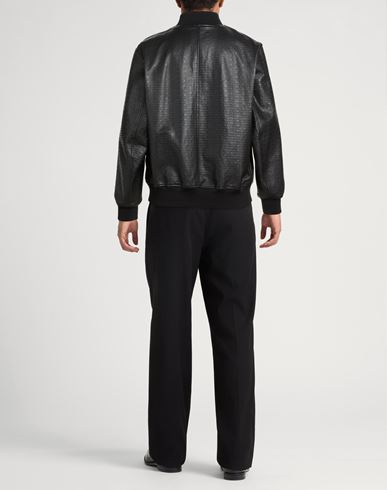Man Jacket Black Size 40 Lambskin, Polyester