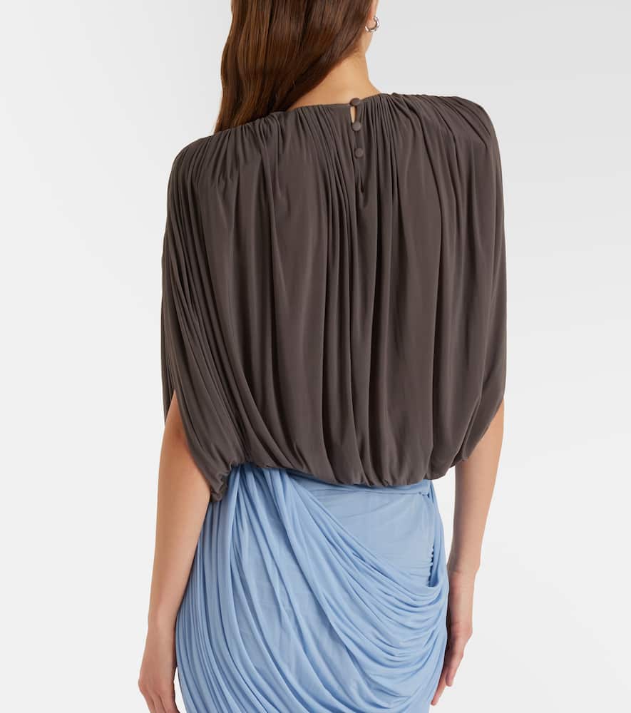 Draped jersey top