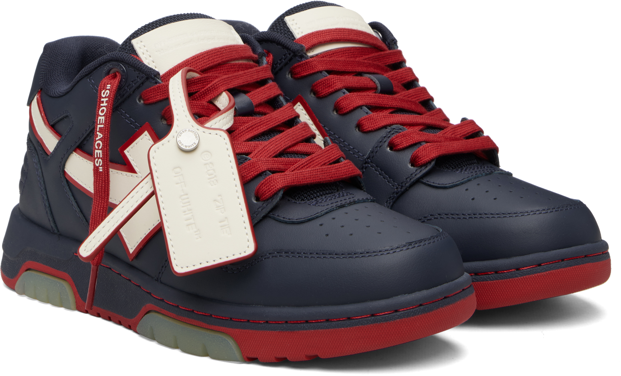 Navy 'Out Of Office' Outline Sneakers