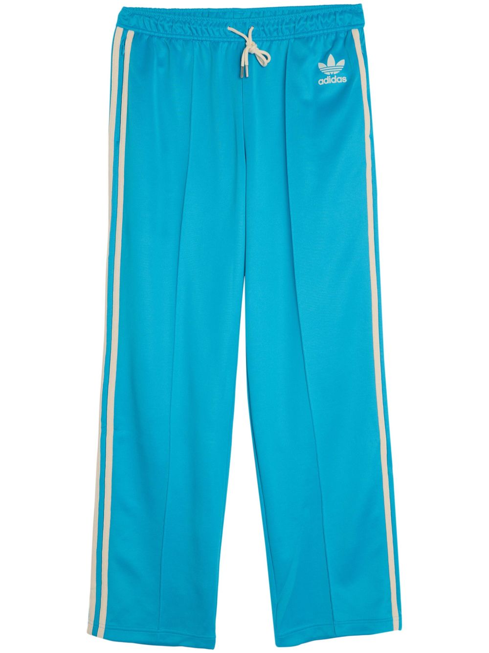 Adidas flocked-Trefoil logo track pants - Blue