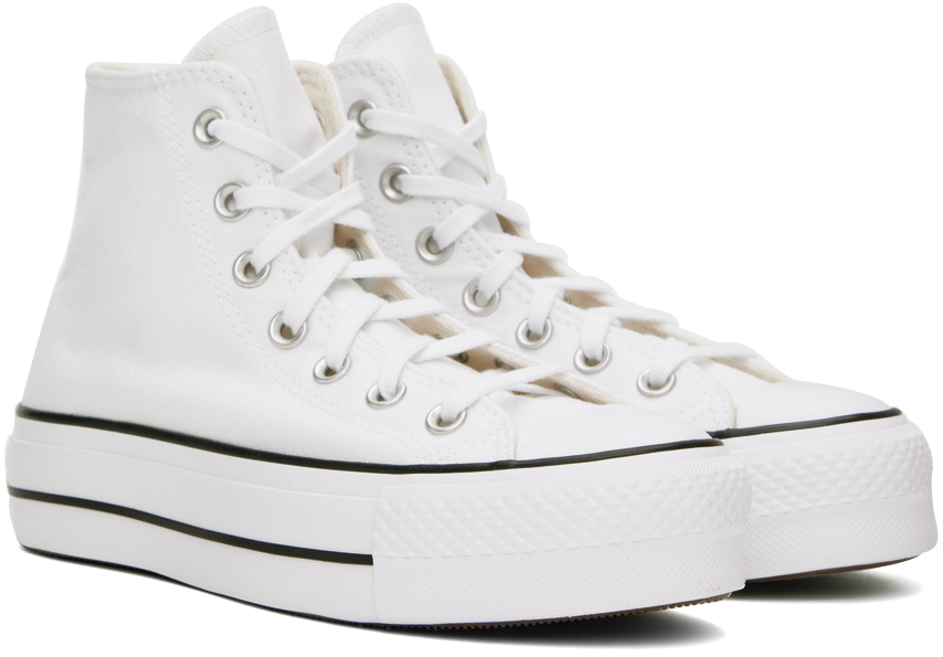 White Chuck Taylor All Star Canvas Platform High Top Sneakers