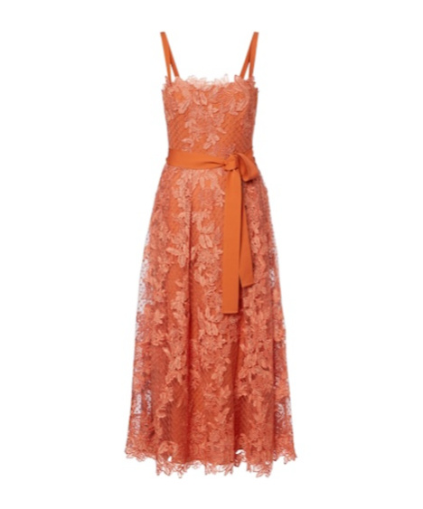 Embroidered lace and tulle cocktail dress