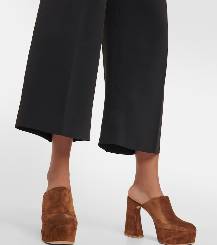 High-rise wide-leg pants