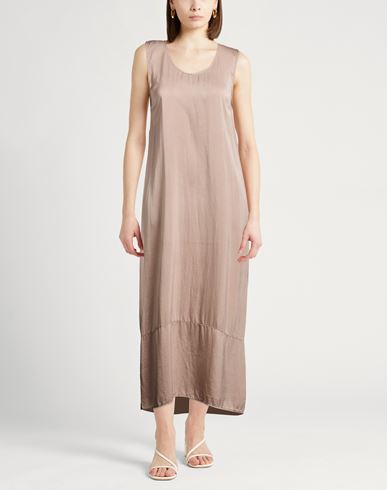 Woman Maxi dress Taupe Size XS Silk, Elastane
