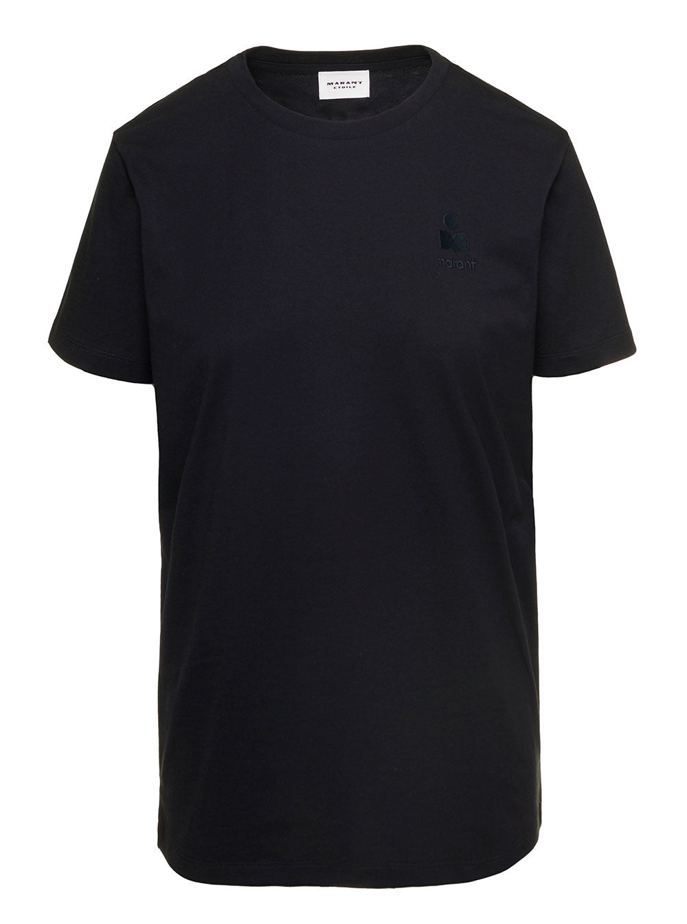 Logo-Embroidered Cotton T-Shirt — Black