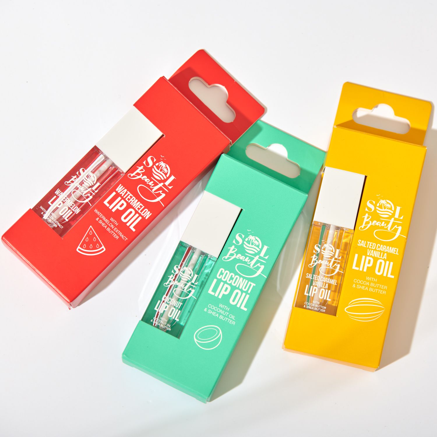 Sol Beauty Watermelon Lip Oil Extract Shea Butter Nourish Hydrate Soften Lips 3G In Clear