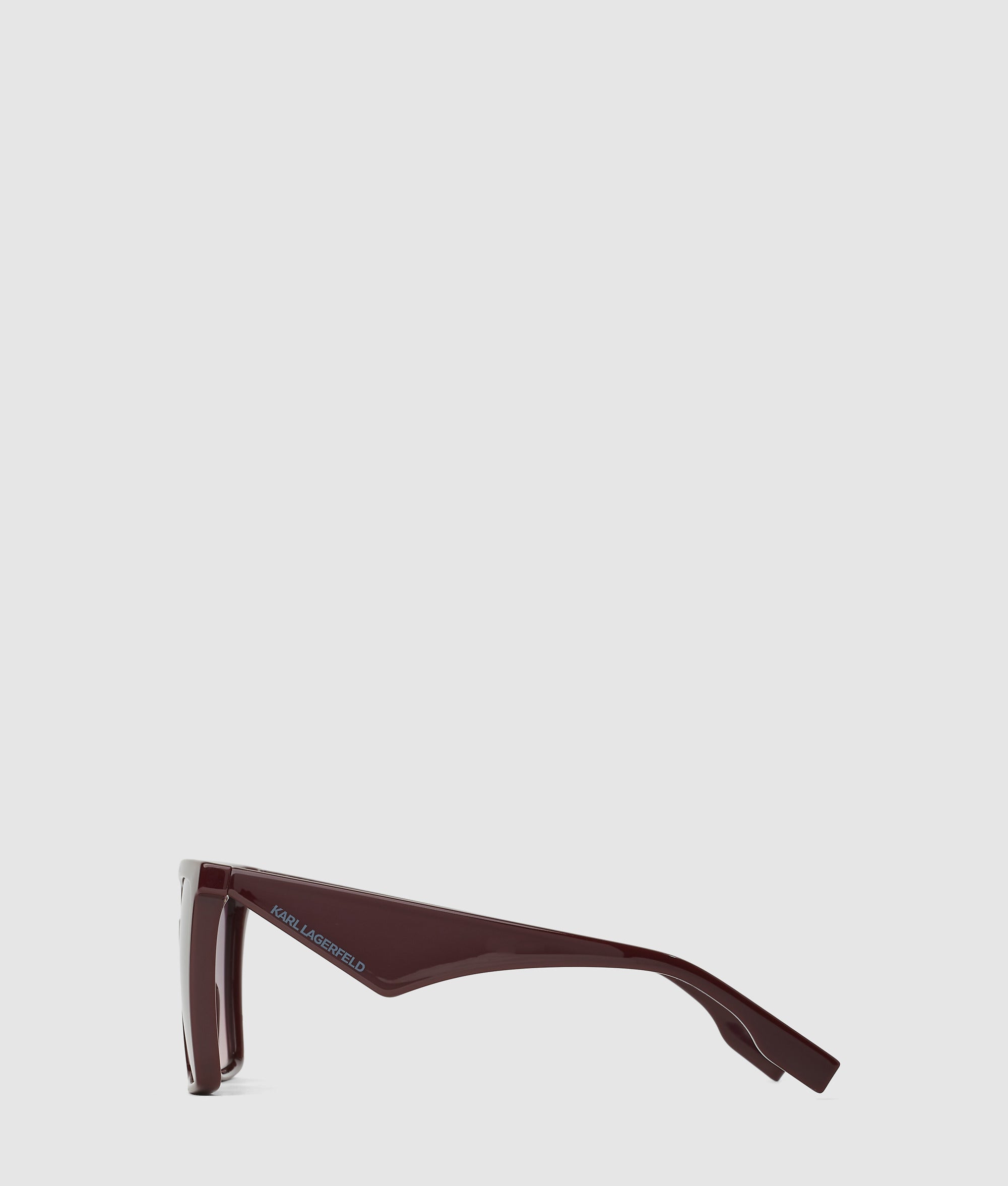 Karl Lagerfeld - Lunettes De Soleil Géométriques Fines, Femme, Bordeaux/rouge, : One