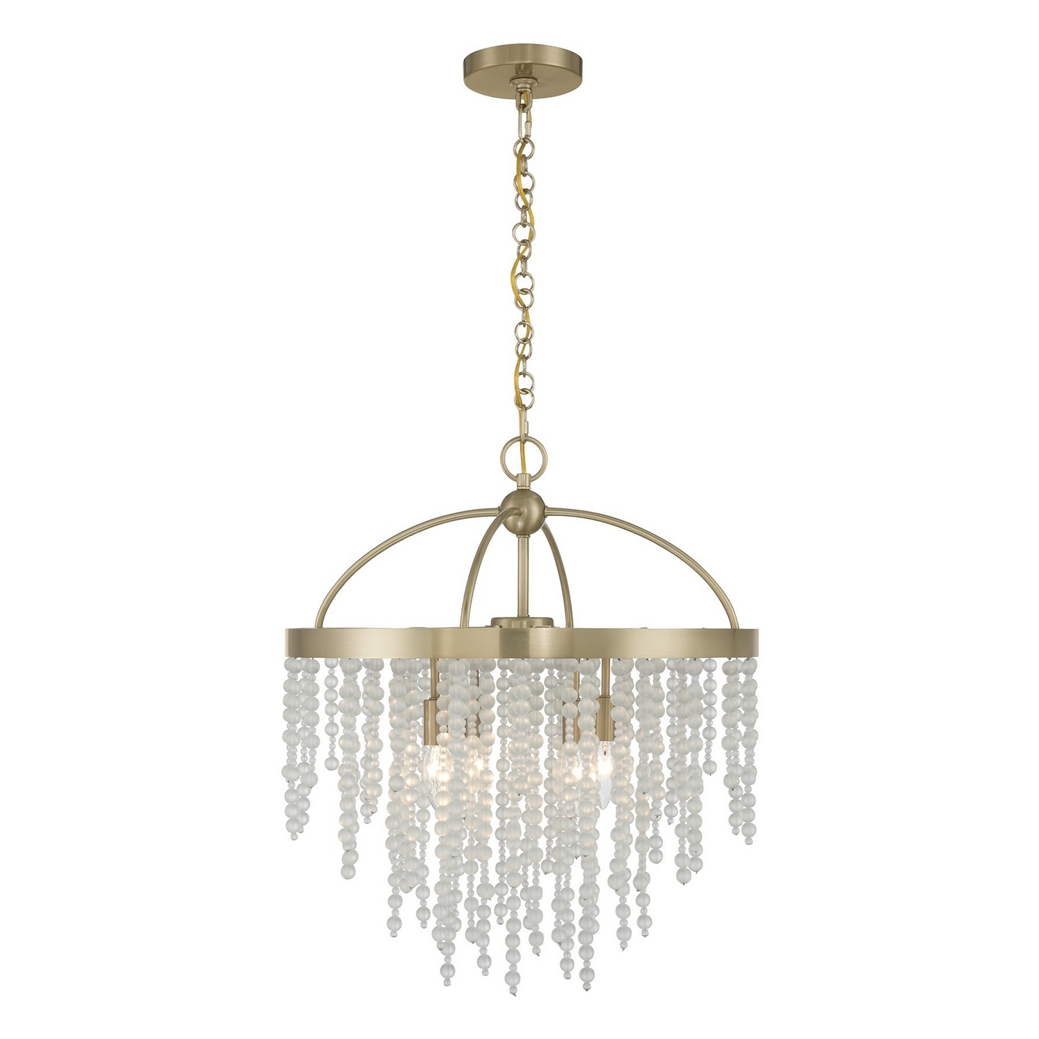 Jeanette 4-Light Chandelier in Noble Bra