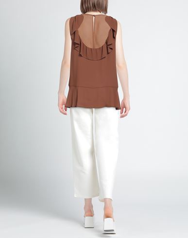 Woman Top Tan Size 8 Polyester