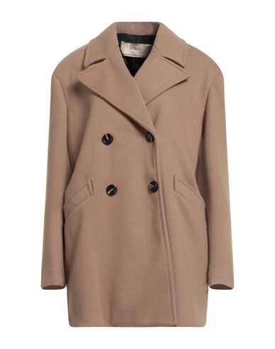 Woman Coat Camel Size 6 Polyester