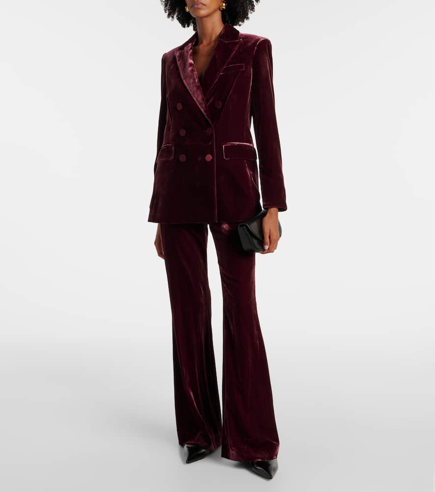 Veronica Beard Ellette double-breasted velvet blazer