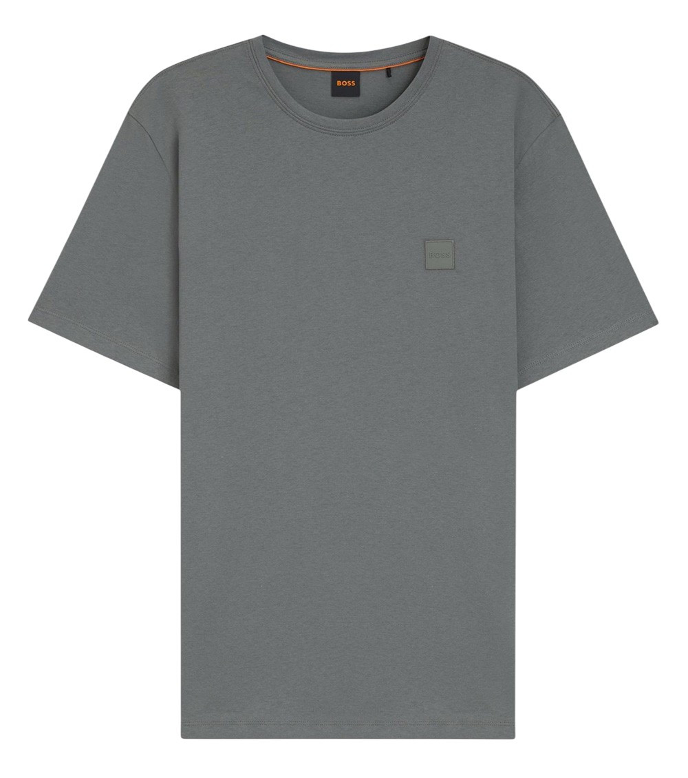 Grey Solid Crew Neck T-Shirt