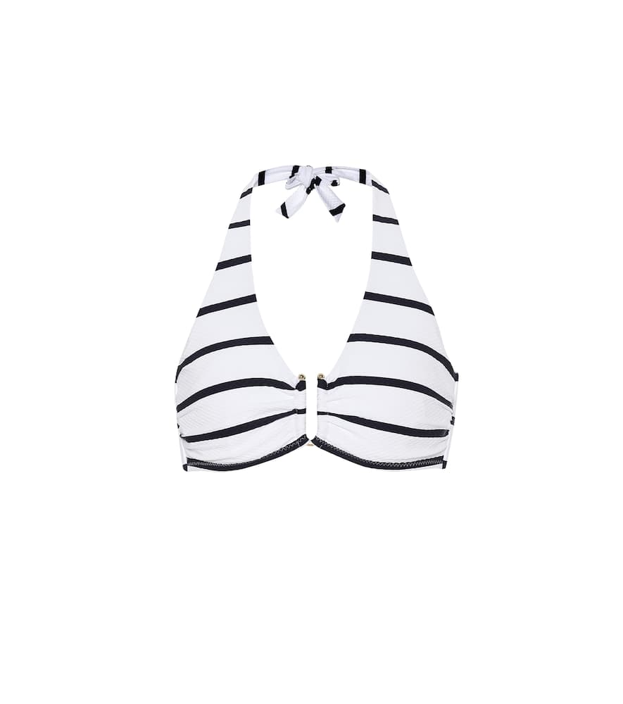 Core striped bikini top