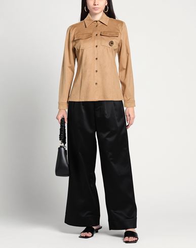 Amber Capsule Woman Shirt Camel Size 14 Polyester, Elastane