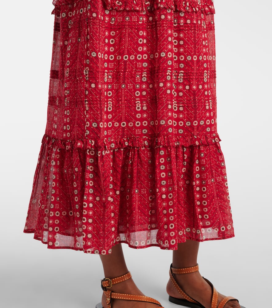 Diya printed cotton maxi skirt