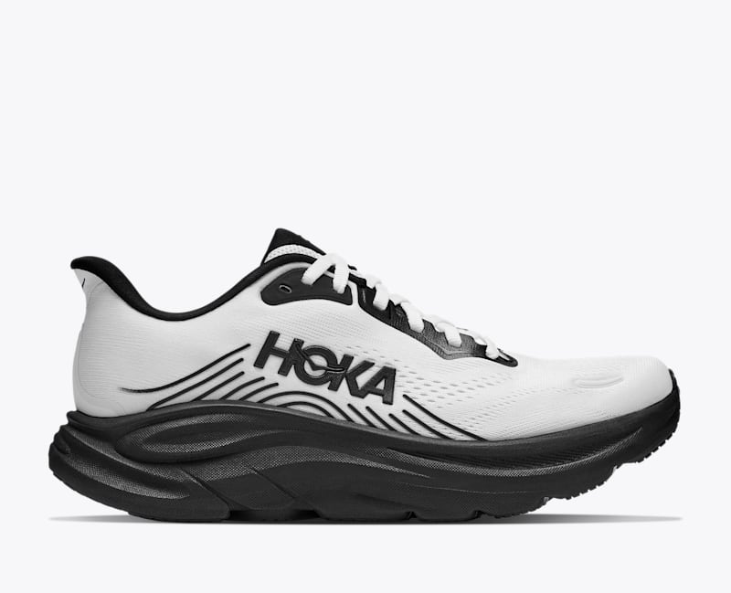HOKA Men's Clifton 11 Shoes in White/Black