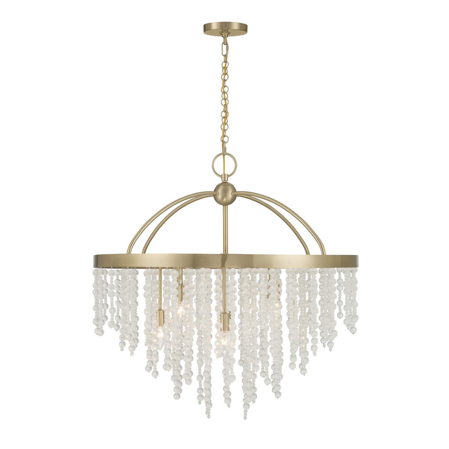 Jeanette 8-Light Chandelier in Noble Bra