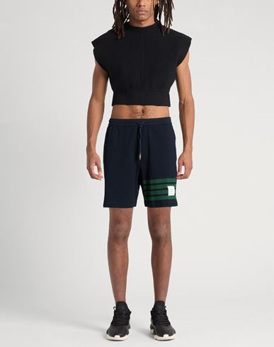 Man Shorts & Bermuda Shorts Navy Size 1 Cotton, Elastane
