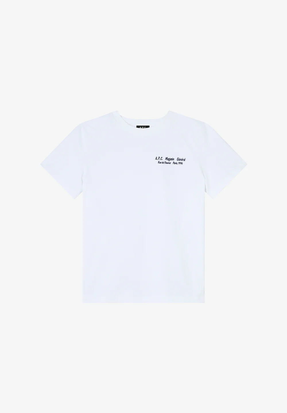 A. P.C. Men's Magasin Général 1996 t-shirt Size: Extra Small in White