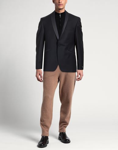 Man Blazer Midnight blue Size 42 Virgin Wool, Polyamide, Elastane
