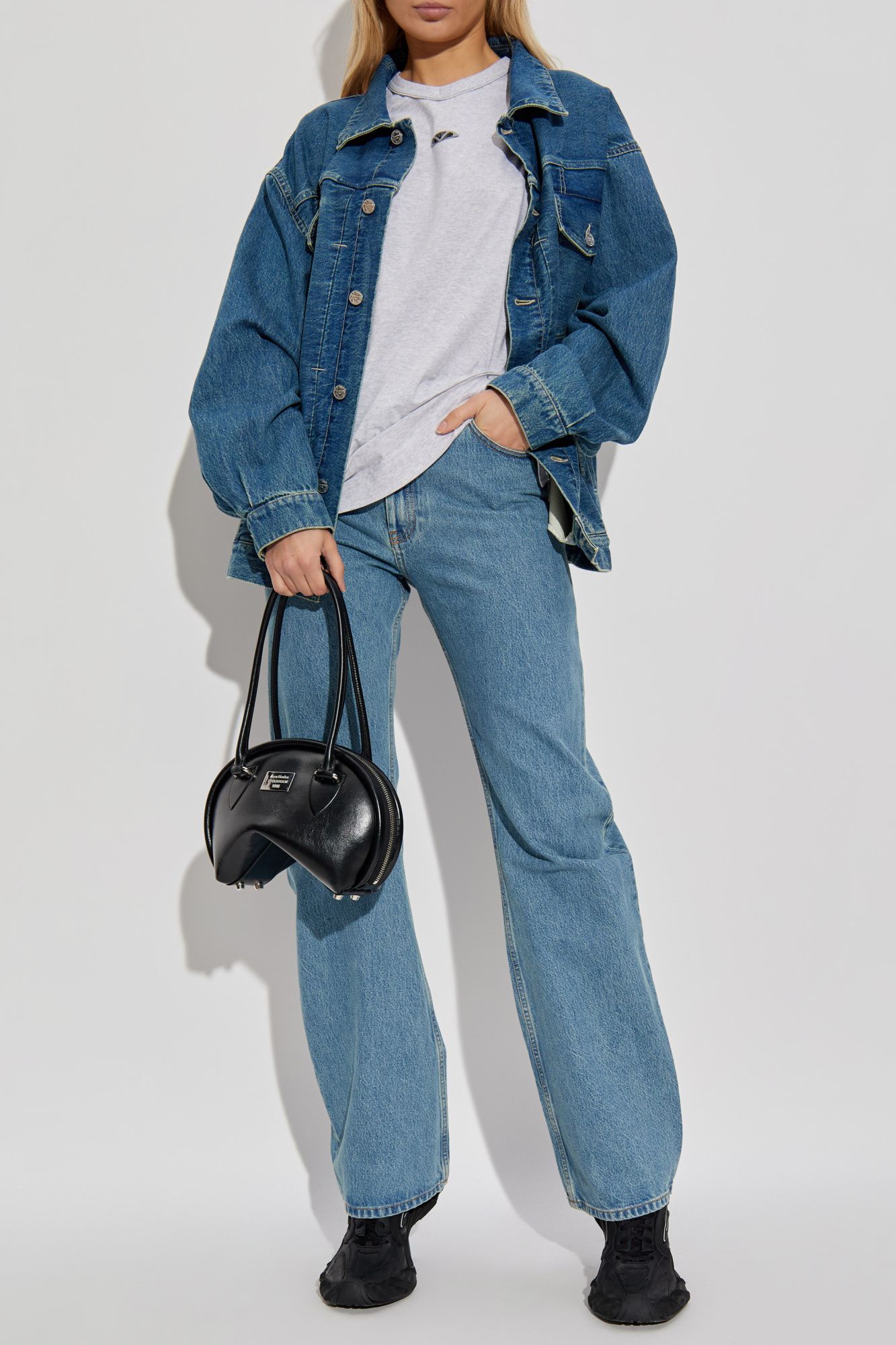 Jeans With Logo, Women's, Blue