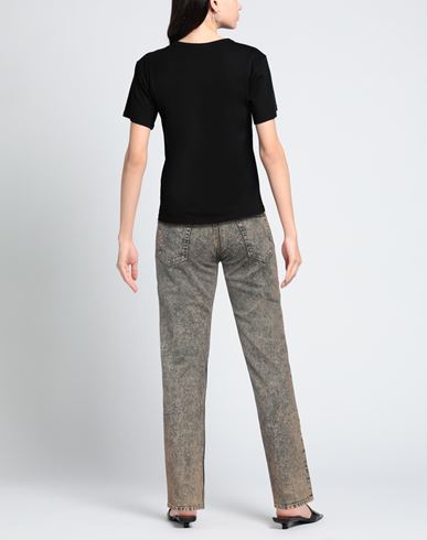 Woman Jeans Khaki Size S Cotton, Elastane