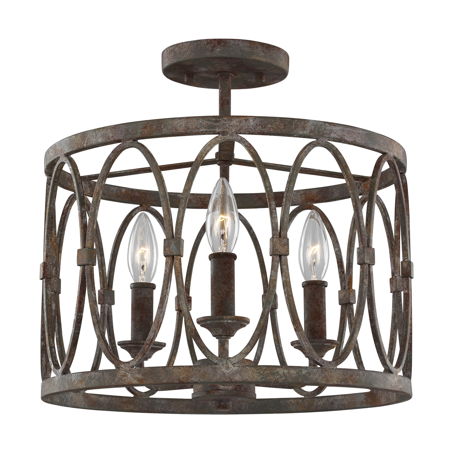 Visual Comfort Studio Patrice 3-Light Ceiling Light in Deep Abyss by Sean Lavin