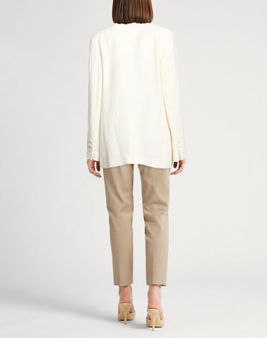 Woman Blazer Off white Size 12 Linen, Cotton