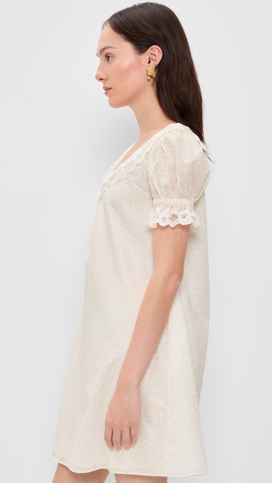 Tilly Shift Dress Rainbow Polka Dot