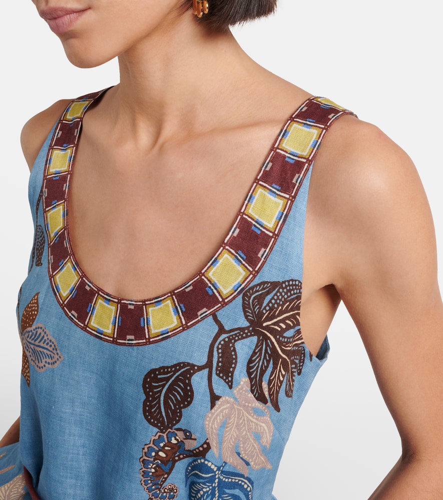Alémais Georgie printed linen midi dress