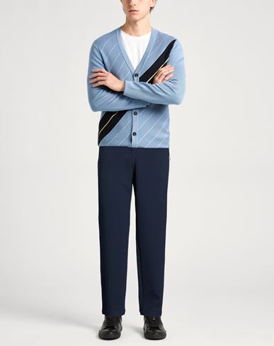 Man Pants Navy Size 36 Virgin Wool, Polyamide, Elastane