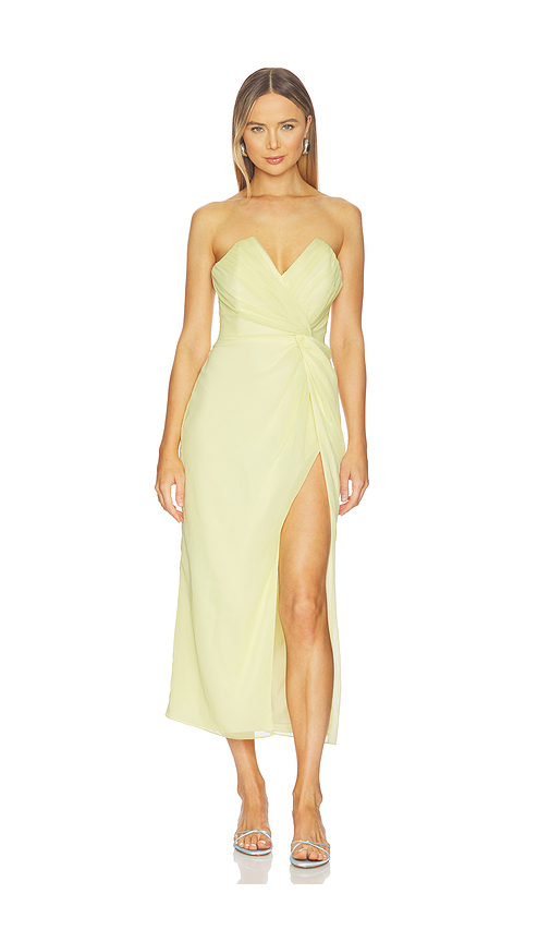 Katie May Come On Home Midi Dress in Lemon. - S also in XS, M