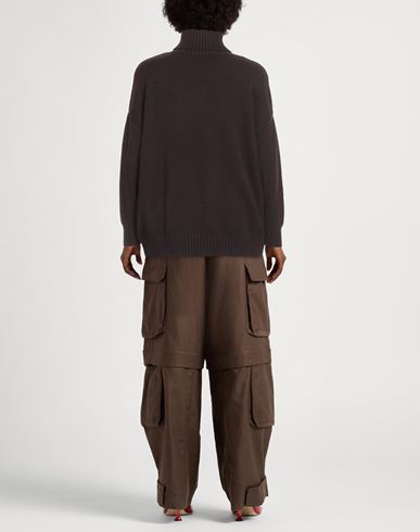 Woman Turtleneck Chocolate brown Size XL Viscose, Polyester, Polyamide