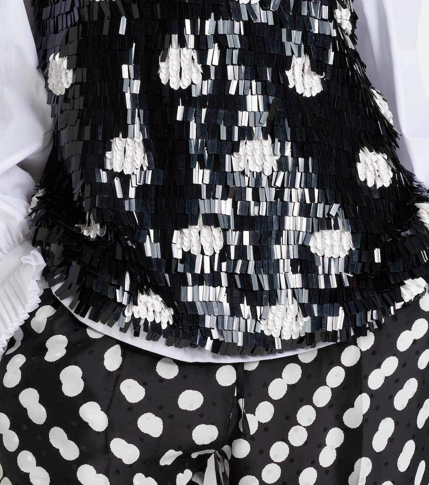 Cuzco sequined silk top