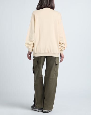 Woman Sweatshirt Sand Size S Cotton