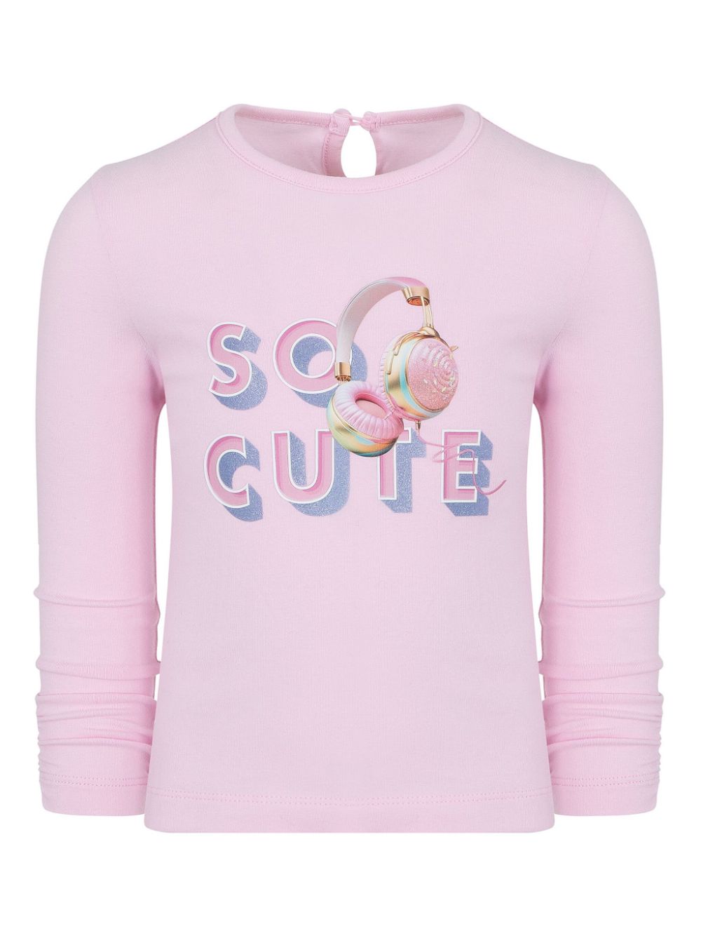 Slogan-print cotton T-shirt - Pink