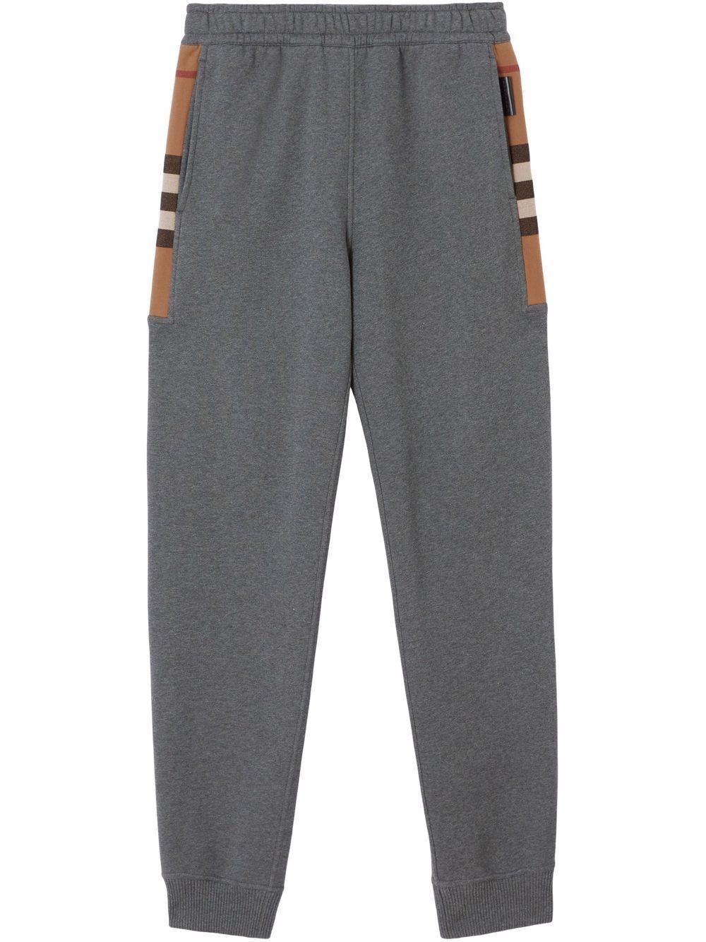 Check-panel track pants