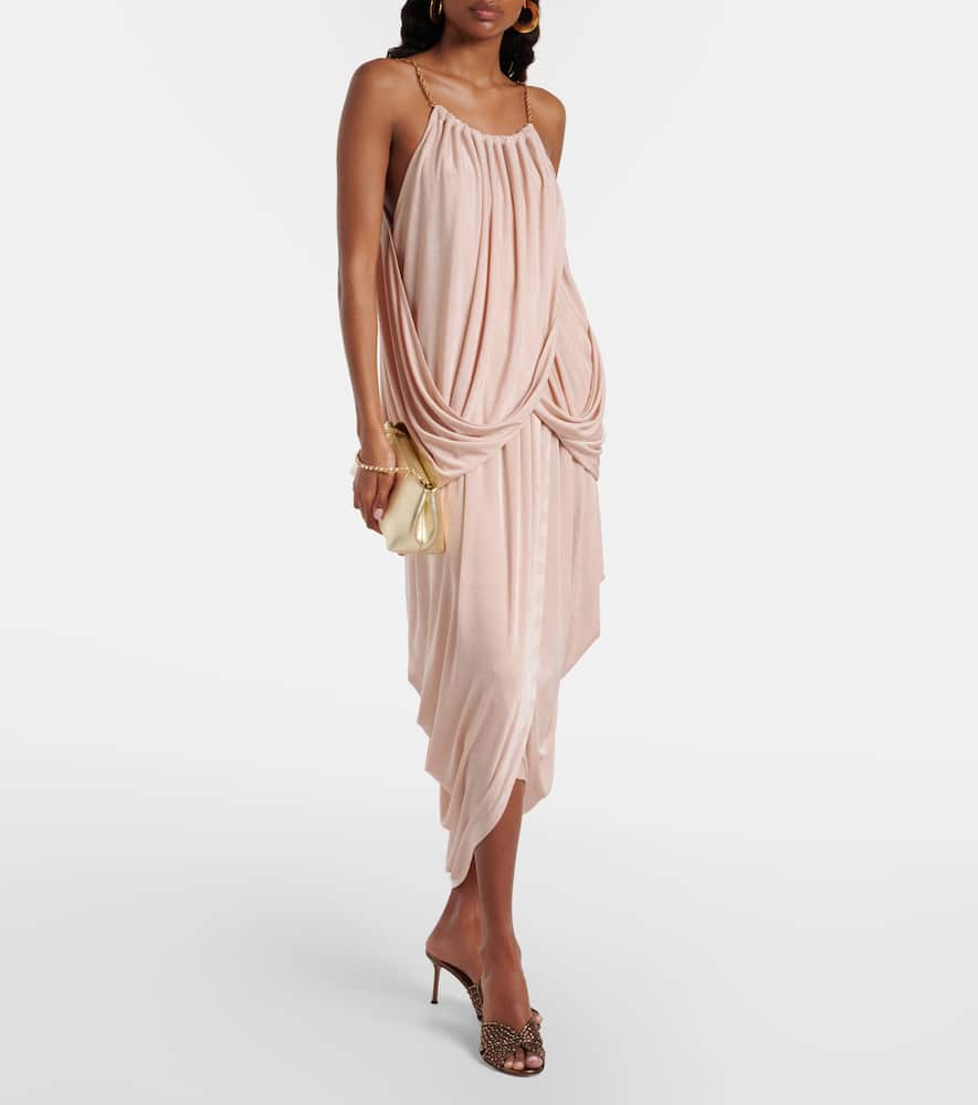 Chain-detail draped top