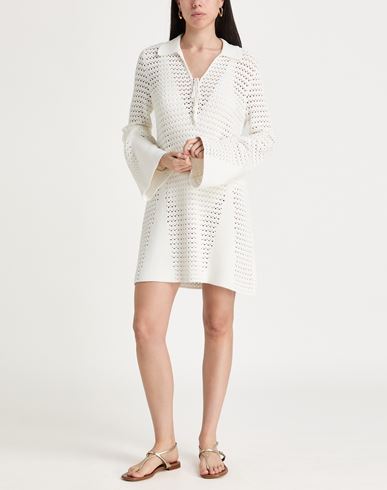 Woman Mini dress White Size 4 Cotton, Polyester