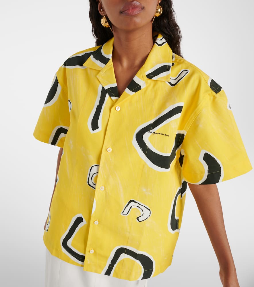 La Chemise Jean printed cotton bowling shirt