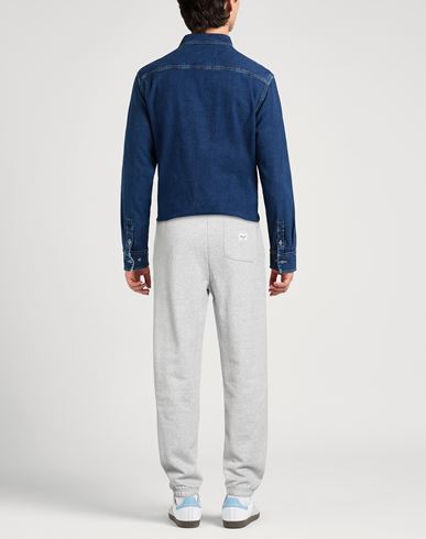 Man Pants Grey Size M Cotton, Elastane