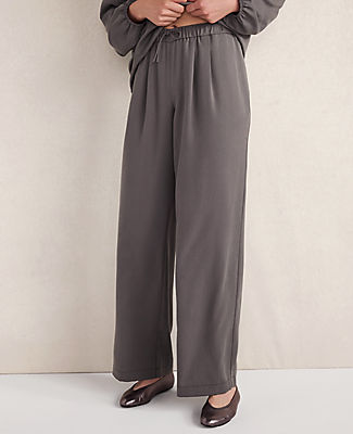 Ann Taylor Haven Well Within Washed Pleated Straight Leg Pants