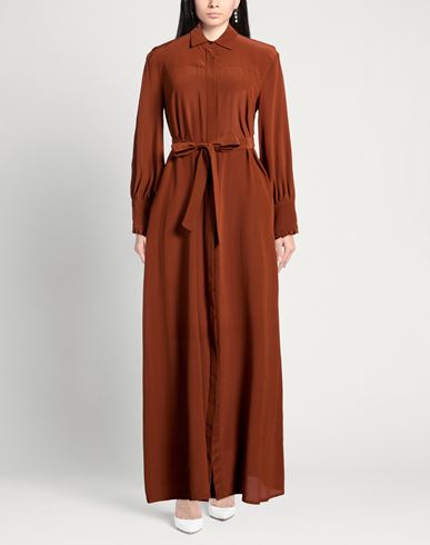 Woman Maxi dress Brown Size 0 Silk