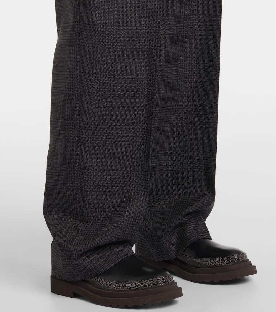 High-rise wool wide-leg pants