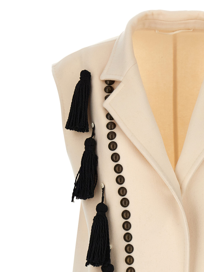 V-neck Sleeveless Coat