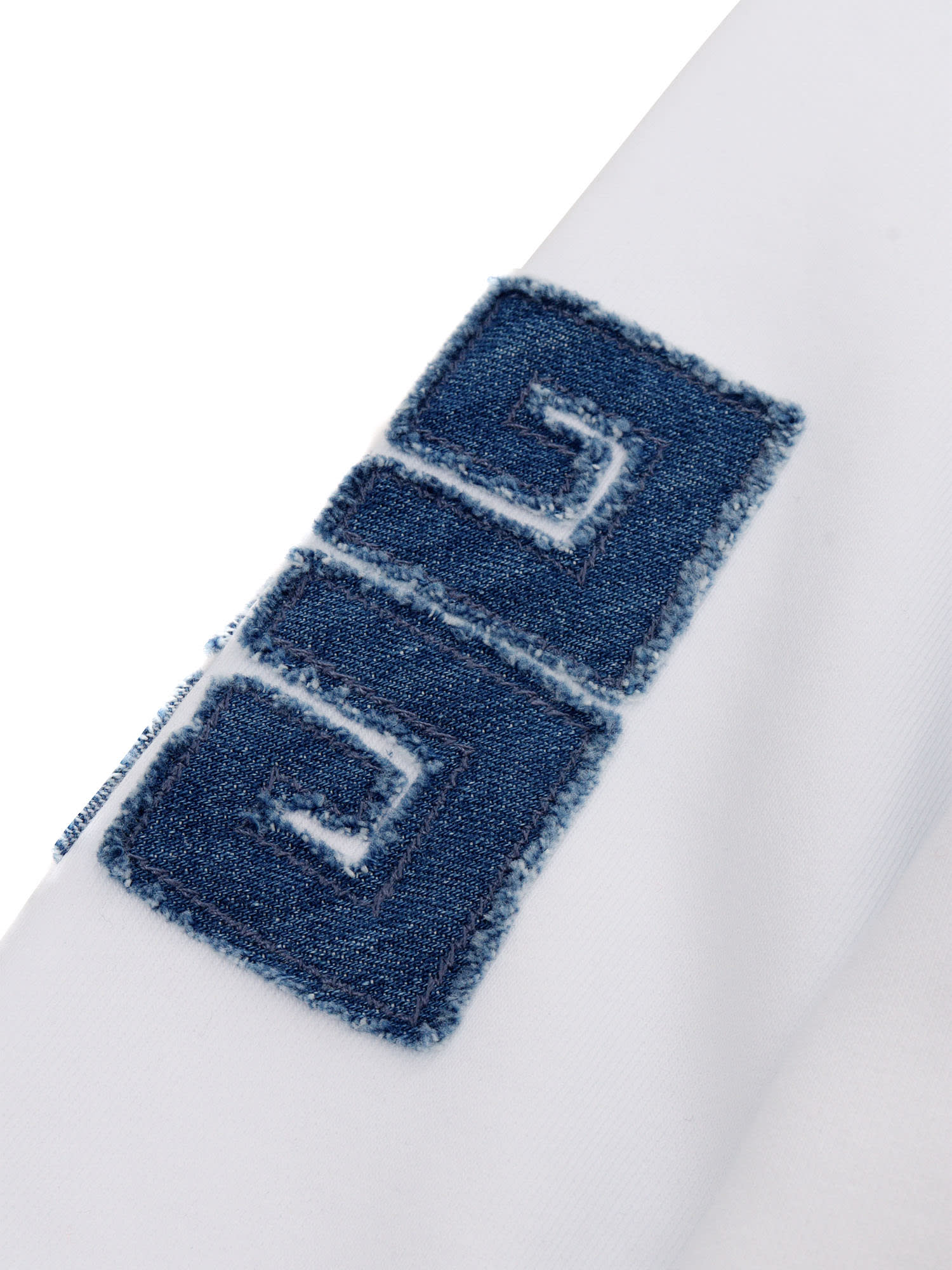 4G logo-appliqué hoodie - White